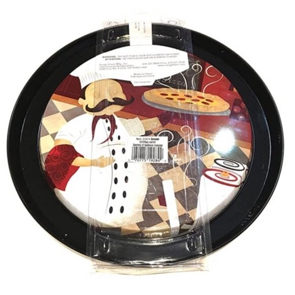 Range Kleen Range Burner Covers Chef Bistro Italian Chef Decor Set of 4 - Picture 3 of 10